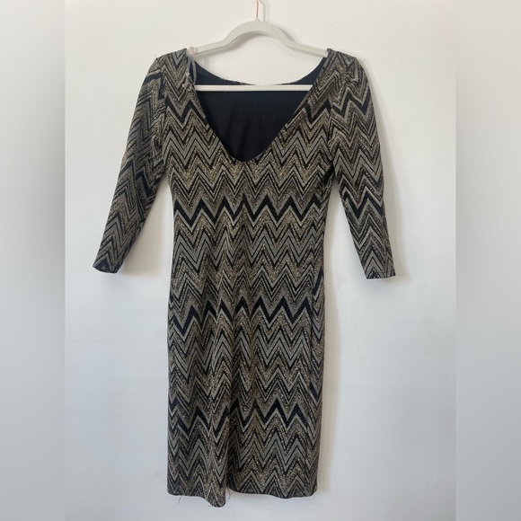 Mid Length Chevron Dress - Picture 2 of 5